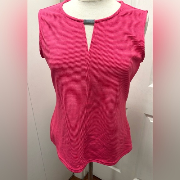 Cleo Fitted Ribbed Pink Tank Top - Picture 1 of 3